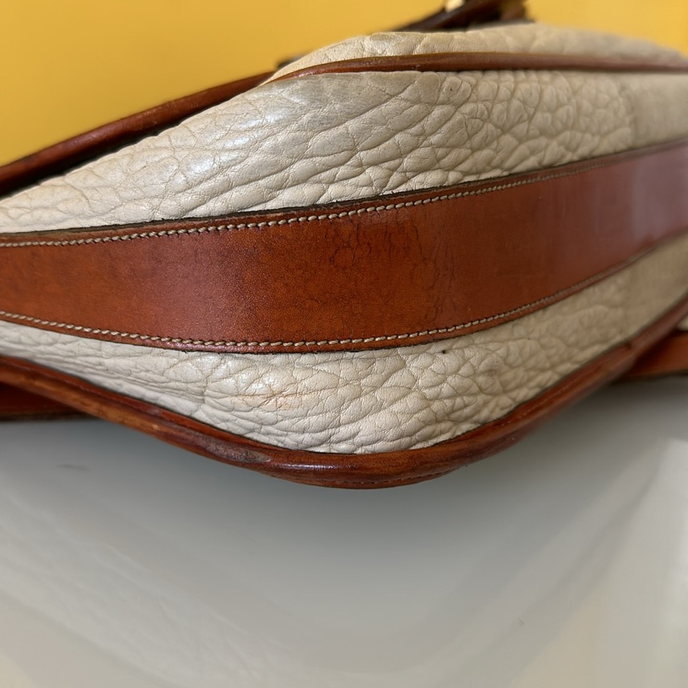 Vintage Dooney & Bourke Authentic All-Weather Leather Shoulder Bag White - Picture 16 of 16